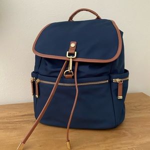 Calvin Klein Blue Nylon Backpack Purse